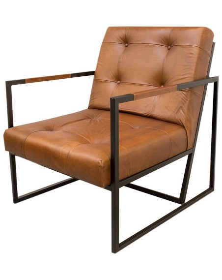 Fotel skórzany brown 75x85x85  M-21076